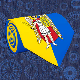 ウクライナ国旗&キエフ市軍服 ネクタイ