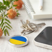 ウクライナ国旗 キーホルダー (側面)