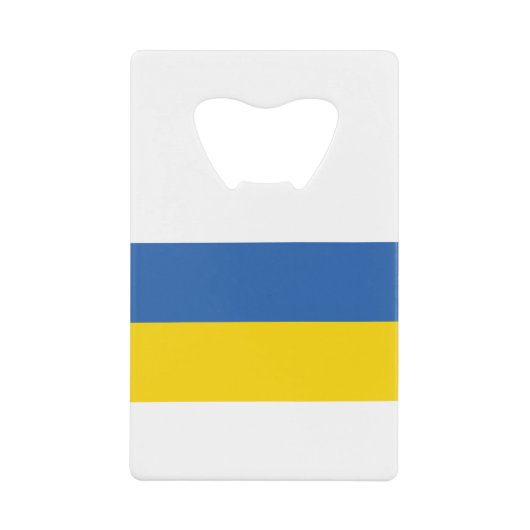 ウクライナ国旗 クレジットカード栓抜き (正面)