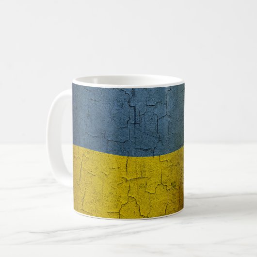 ウクライナ国旗 コーヒーマグカップ (正面左)