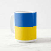 ウクライナ国旗 コーヒーマグカップ (正面左)