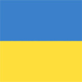 ウクライナ国旗 シール (正面)