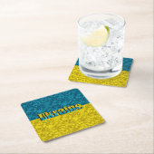 ウクライナ国旗 スクエアペーパーコースター (インサイチュ)