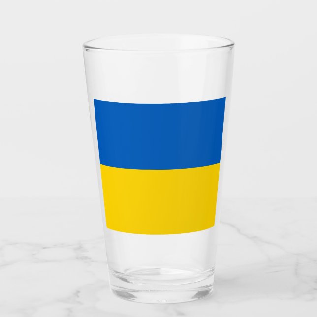 ウクライナ国旗 タンブラーグラス (正面)