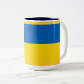 ウクライナ国旗 ツートーンマグカップ (正面右)