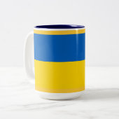 ウクライナ国旗 ツートーンマグカップ (正面左)