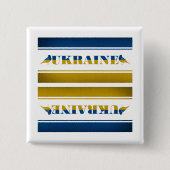 ウクライナ国旗、ナイチンゲールバード 缶バッジ (正面)
