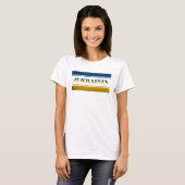 ウクライナ国旗、ナイチンゲールバード Tシャツ (正面フル)