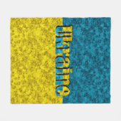 ウクライナ国旗 フリースブランケット (正面(横))