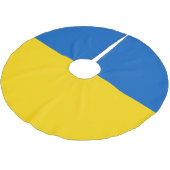 ウクライナ国旗 ブラッシュドポリエステルツリースカート (アングル)