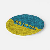 ウクライナ国旗 ペーパープレート (アングル)