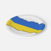 ウクライナ国旗 ペーパープレート (アングル)