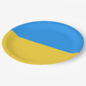 ウクライナ国旗 ペーパープレート (アングル)