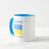 ウクライナ国旗 マグカップ (正面左)