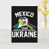 ウクライナ国旗 メキシコはウクライナと共にあります カード (黄色い花)