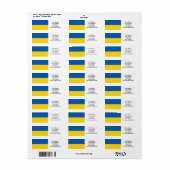 ウクライナ国旗 ラベル (フルシート)