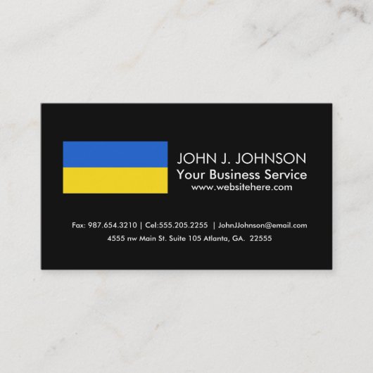 ウクライナ国旗 名刺 (正面)