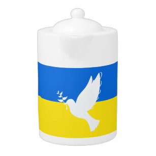 ウクライナ国旗 – 平和のハト – 自由 – 平和 