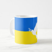 ウクライナ国旗 – 平和のハト – 自由 – 平和  コーヒーマグカップ (正面左)
