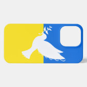 ウクライナ国旗 – 平和の鳩 – 自由 – 平和 iPhoneケース (裏面横)