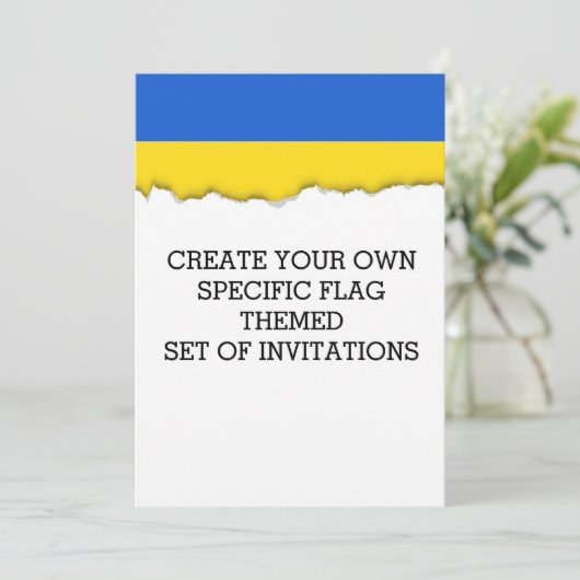 ウクライナ国旗 招待状 (スタンド正面)