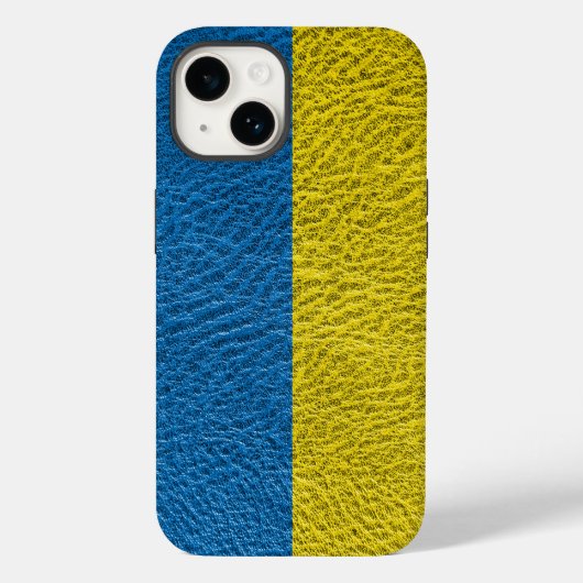 ウクライナ国旗（皮革） Case-Mate iPhoneケース (裏面)
