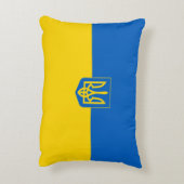 ウクライナ国旗・紋章 アクセントクッション (裏面(縦))