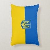 ウクライナ国旗・紋章 アクセントクッション (正面(垂直))