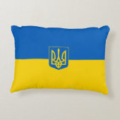 ウクライナ国旗・紋章 アクセントクッション (裏面)