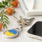 ウクライナ国旗・紋章 キーホルダー (側面)