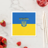 ウクライナ国旗・紋章 スタンダードカクテルナプキン (インサイチュ)
