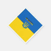 ウクライナ国旗・紋章 スタンダードカクテルナプキン (角)