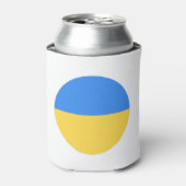 ウクライナ国旗 缶クーラー (缶正面)