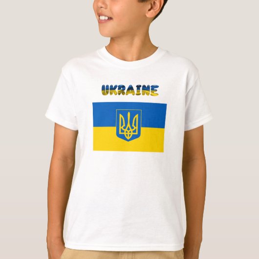 ウクライナ国旗-軍服 Tシャツ (正面)