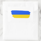 ウクライナ国旗 長方形シール (バッグ)