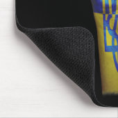 ウクライナ国旗+高くくくねられたフェスの三角州 マウスパッド (コーナー)