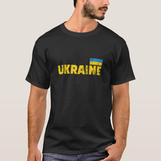 ウクライナ国旗 Tシャツ (正面)