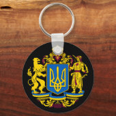 ウクライナ国旗tryzubのコート国のシンボル キーホルダー (正面)