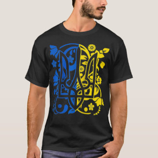 ウクライナ国章の紋章フォークFlo Tシャツ