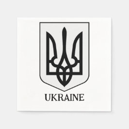 ウクライナ国章 ミニマルアート スタンダードカクテルナプキン