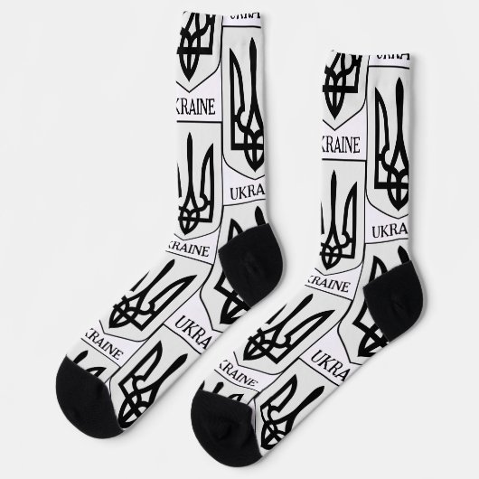 ウクライナ国章 ミニマルアート ソックス (左)