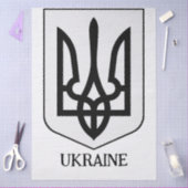 ウクライナ国章 ミニマルアート 薄葉紙 (クラフト)