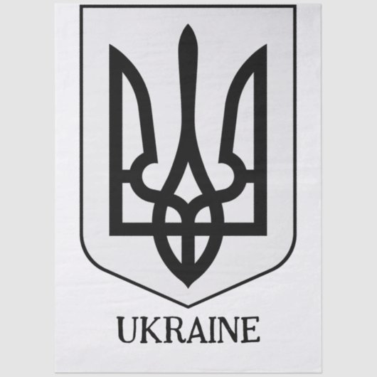 ウクライナ国章 ミニマルアート 薄葉紙 (正面)