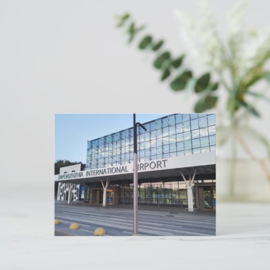 ウクライナ国際的ザポロザエ空港 ポストカード (スタンド正面)