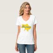 ウクライナ地図と文字のTシャツ Tシャツ (正面フル)