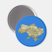 ウクライナ地図マグネット マグネット (正面/裏面)