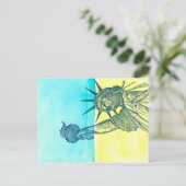 ウクライナ女性の自由 ポストカード (スタンド正面)