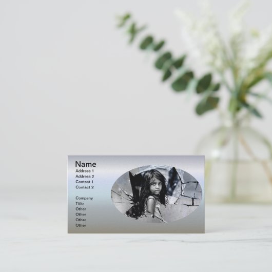 ウクライナ子どもとの戦争 名刺 (スタンド正面)