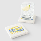 ウクライナ対ウクライナの強い支持 ストーンコースター (横)