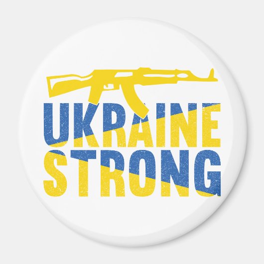 ウクライナ対ウクライナの強い支持 マグネット (正面)